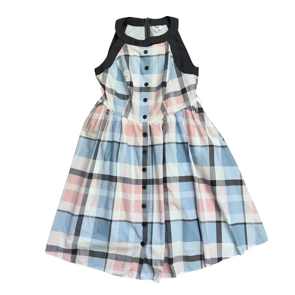 Unique Vintage Plaid Rockabilly Halter Dress preppy Plus Size 2X 18